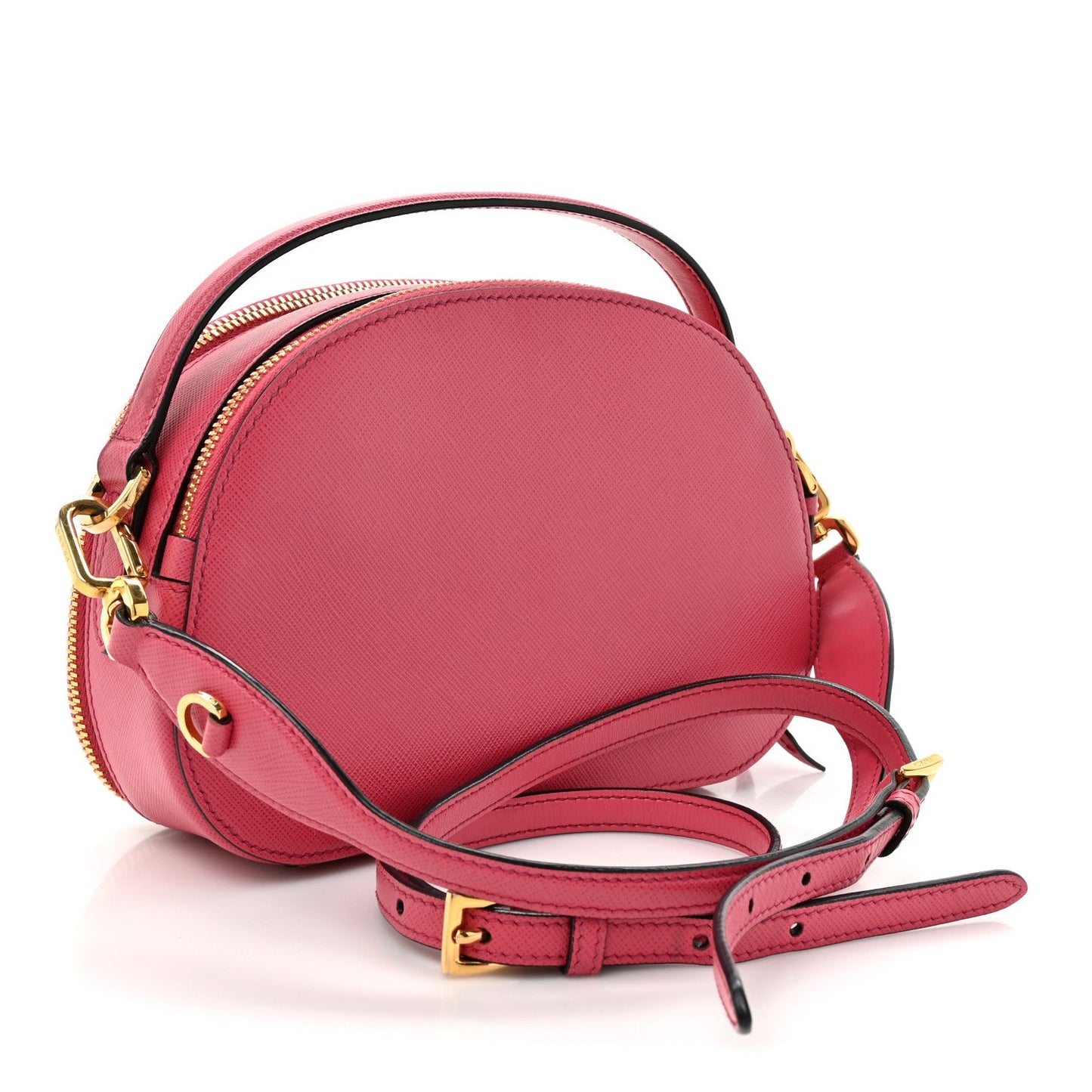 Saffiano Lux Odette Crossbody Magenta