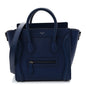 Drummed Calfskin Nano Luggage Indigo