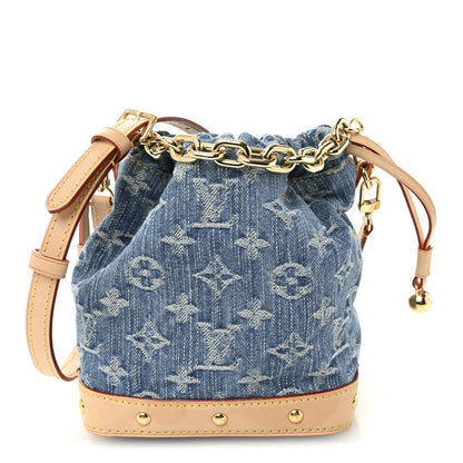 Monogram Denim Nano Noe Blue