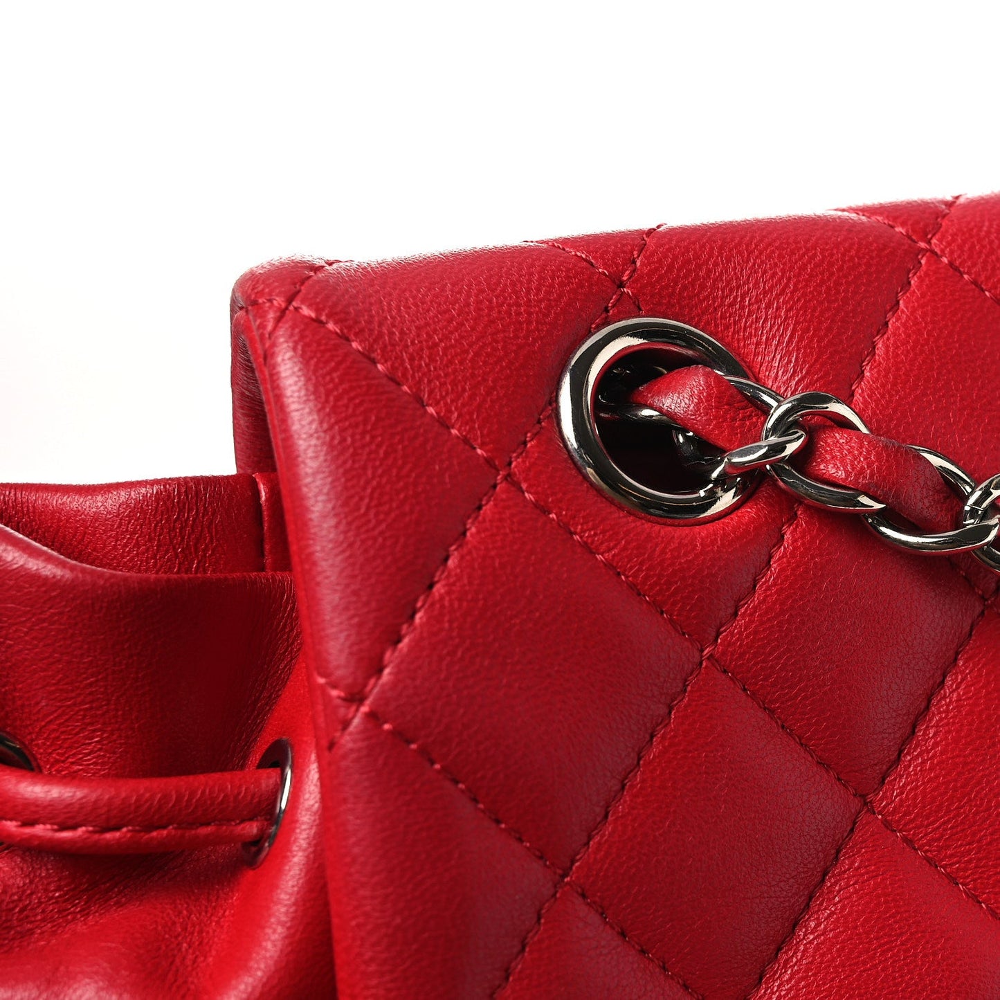 Lambskin Quilted Large Urban Spirit Backpack Red