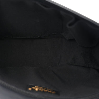 Lambskin Braided Woven Medium Boy Flap Navy Black