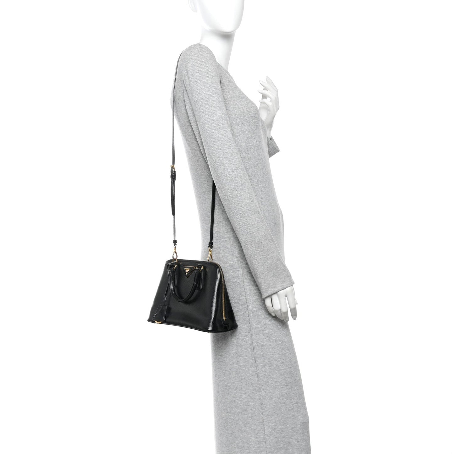 Saffiano Lux Small Promenade Tote Black