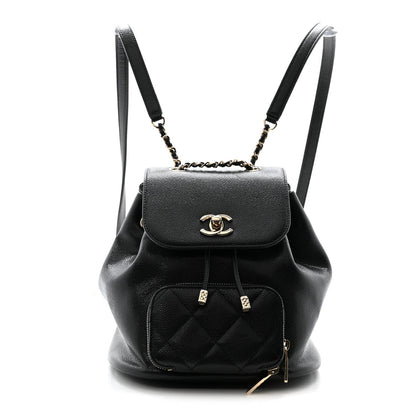 Caviar Quilted Mini Business Affinity Backpack Black