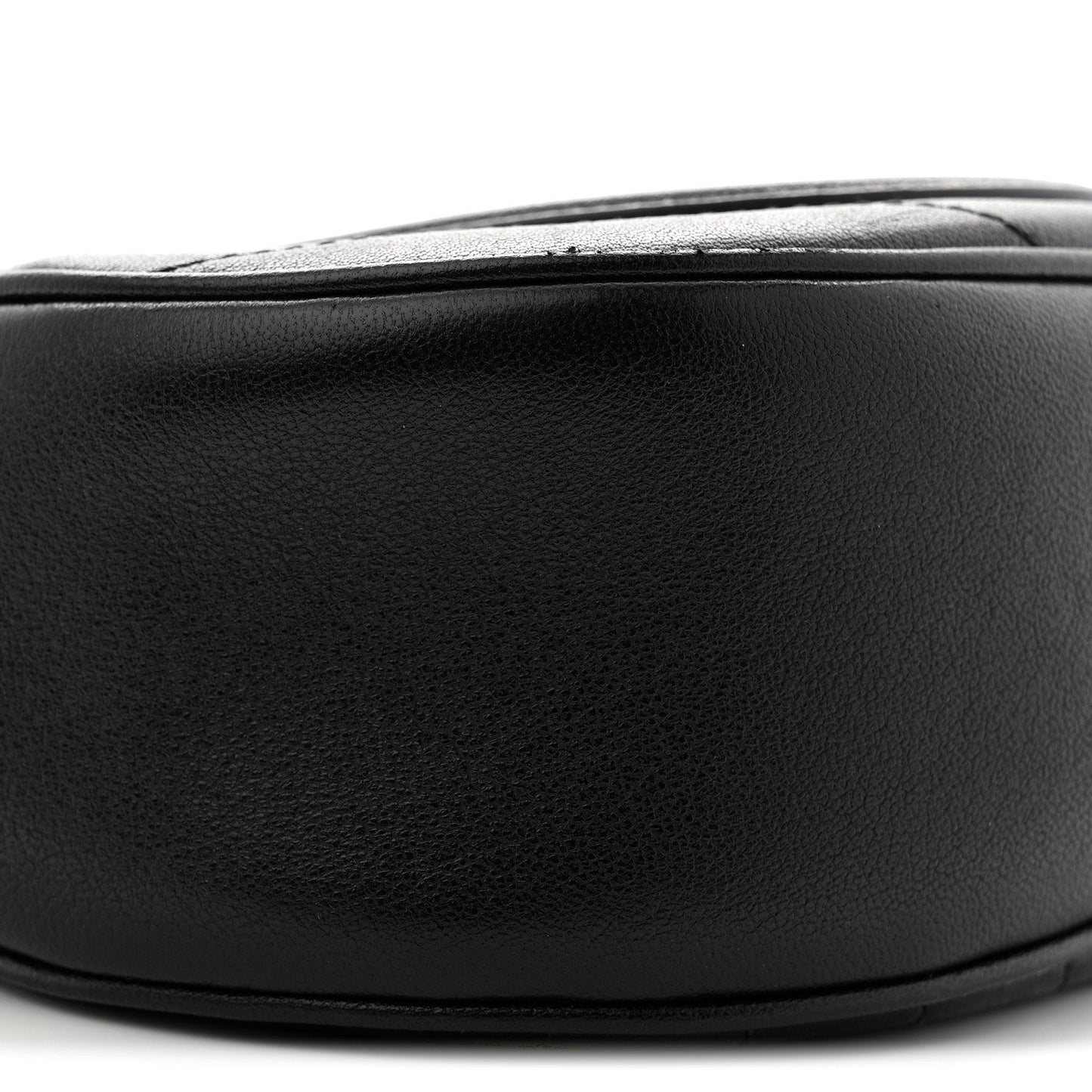 Sakai Be Green Calfskin Diagonal Stitched Mini Blondie Shoulder Bag Black