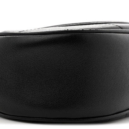 Sakai Be Green Calfskin Diagonal Stitched Mini Blondie Shoulder Bag Black