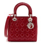 Patent Cannage Medium Lady Dior Red