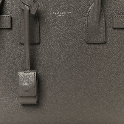 Grained Calfskin Baby Sac De Jour Fog