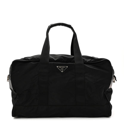 Tessuto Nylon Saffiano Viaggio Duffle Black