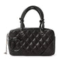 Calfskin Quilted Small Cambon Bowler Dark Brown