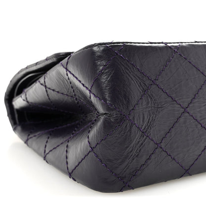 Aged Calfskin Quilted 2.55 Reissue 226 Flap Purple