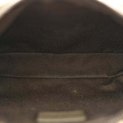 Oblique Saddle Triple Pouch Green