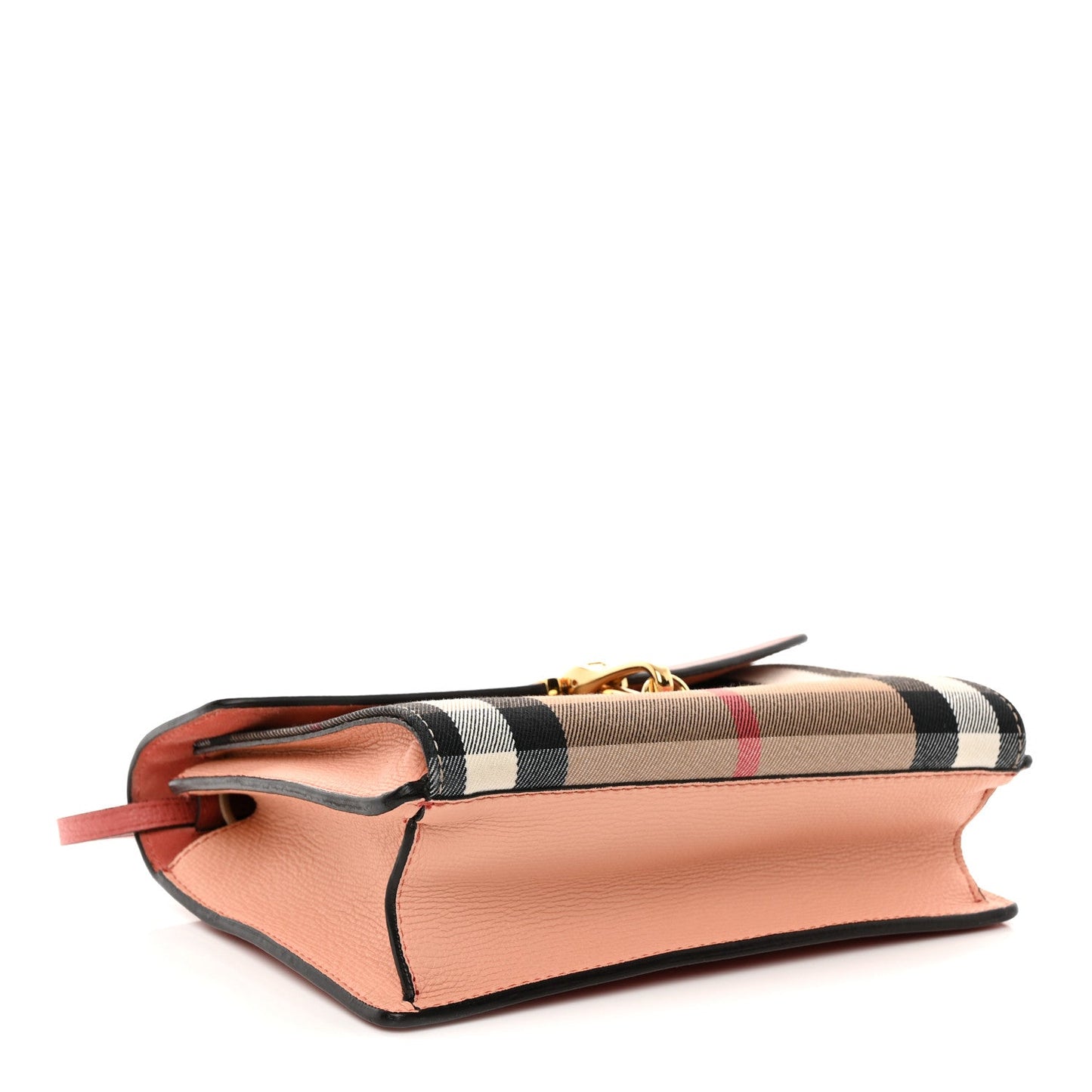 Derby Calfskin House Check Small Macken Crossbody Bag Copper Pink