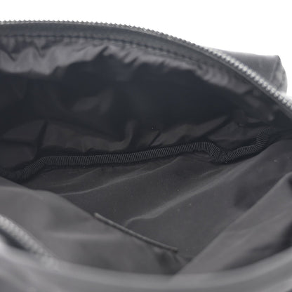 Sport Nylon Logo Embroidered Wheel Belt Bag Black White