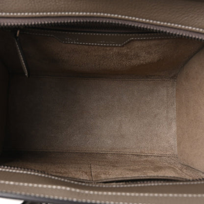 Drummed Calfskin Micro Luggage Souris