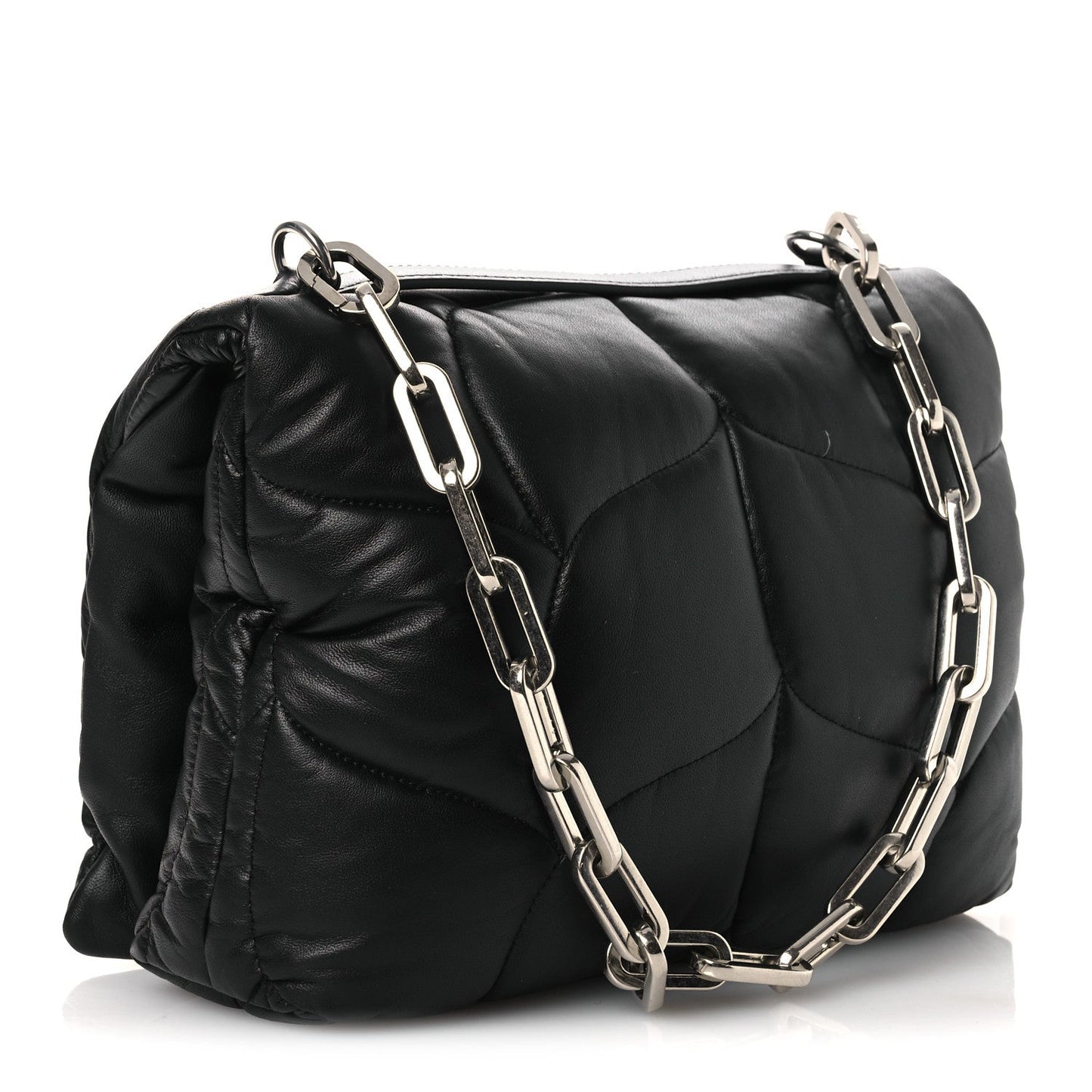 Nappa Pillow Quilted Little Softie Bag Black