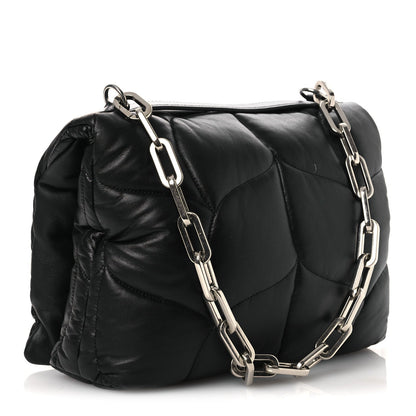 Nappa Pillow Quilted Little Softie Bag Black