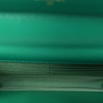 Lambskin Quilted Chanel 19 Wallet On Chain WOC Green