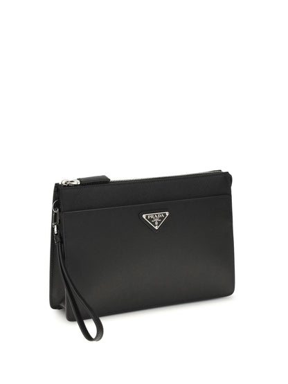 Prada Men Leather Pouch