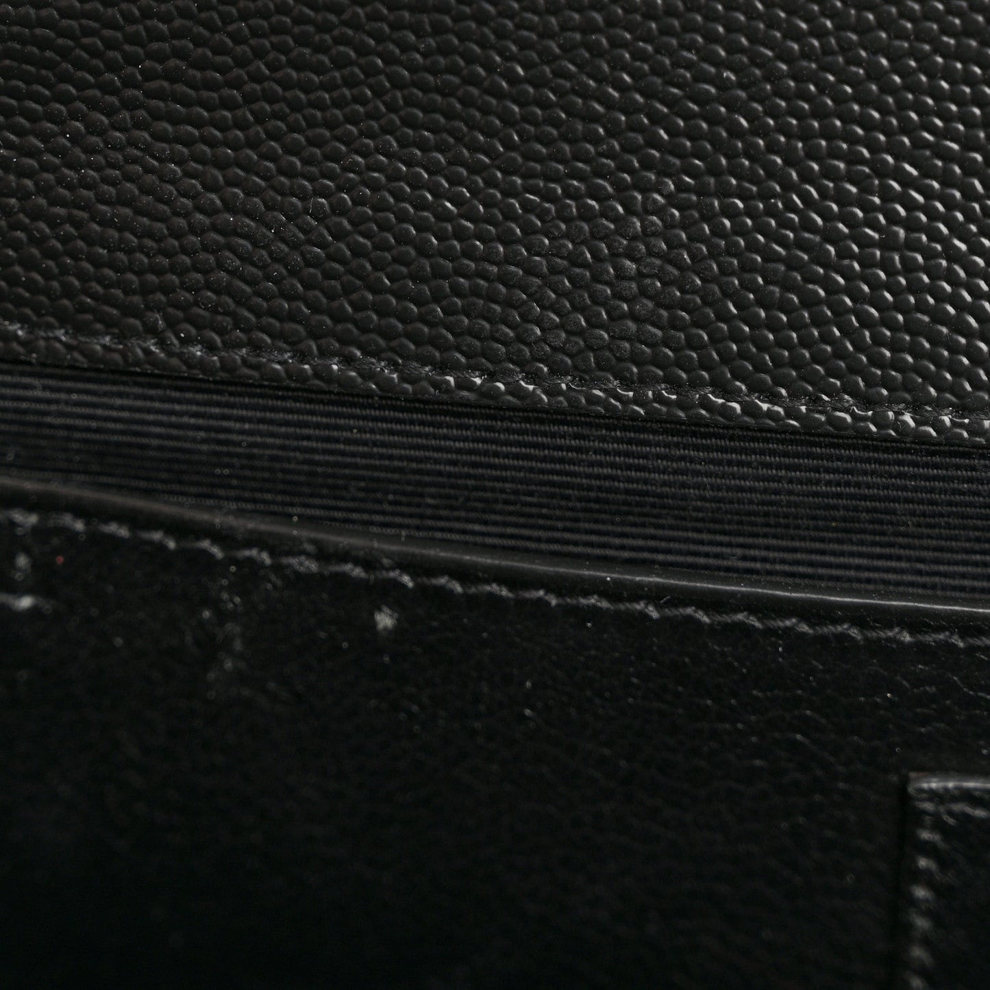 Grain De Poudre Textured Mixed Matelasse Triquilt Medium Monogram Satchel Black