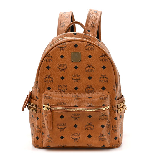 Visetos Small Side Stud Stark Backpack Cognac