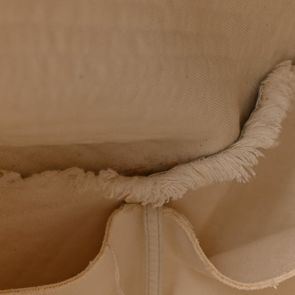 Nappa Intrecciato Canvas Fringe Maltinto Tote White