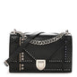 Lambskin Multi Studded Medium Diorama Flap Bag Black