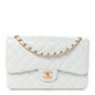 Caviar Quilted Jumbo Double Flap White