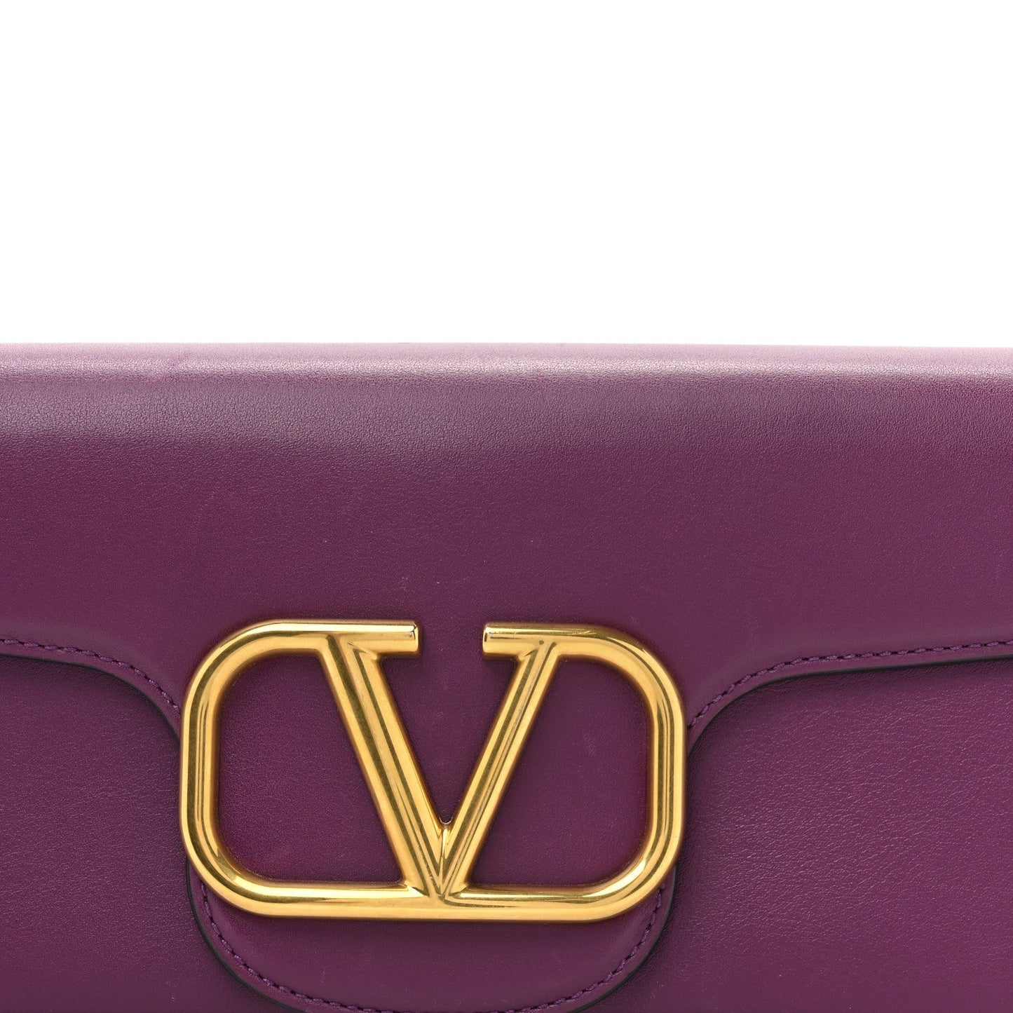 Calfskin Vlogo Loco Shoulder Bag Prune