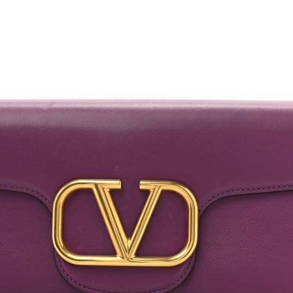 Calfskin Vlogo Loco Shoulder Bag Prune