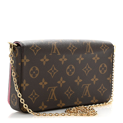 Monogram 2022 Christmas Animation Paris Pochette Felicie Chain Wallet Pink