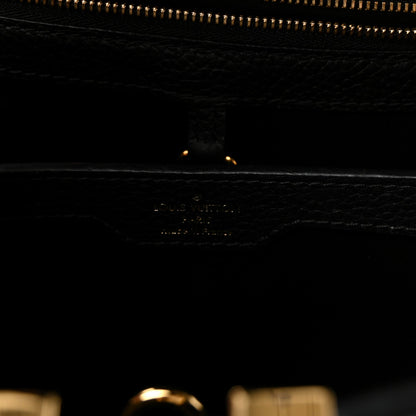 Taurillon Snakeskin Iris Blossom Capucines PM Black