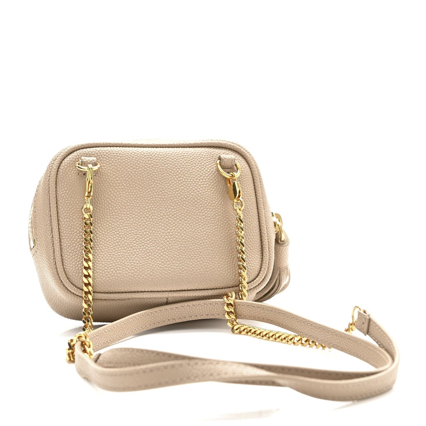 Grain De Poudre Matelasse Monogram Baby Lou Camera Bag Dark Beige