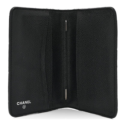 Caviar Quilted Agenda Cover Black