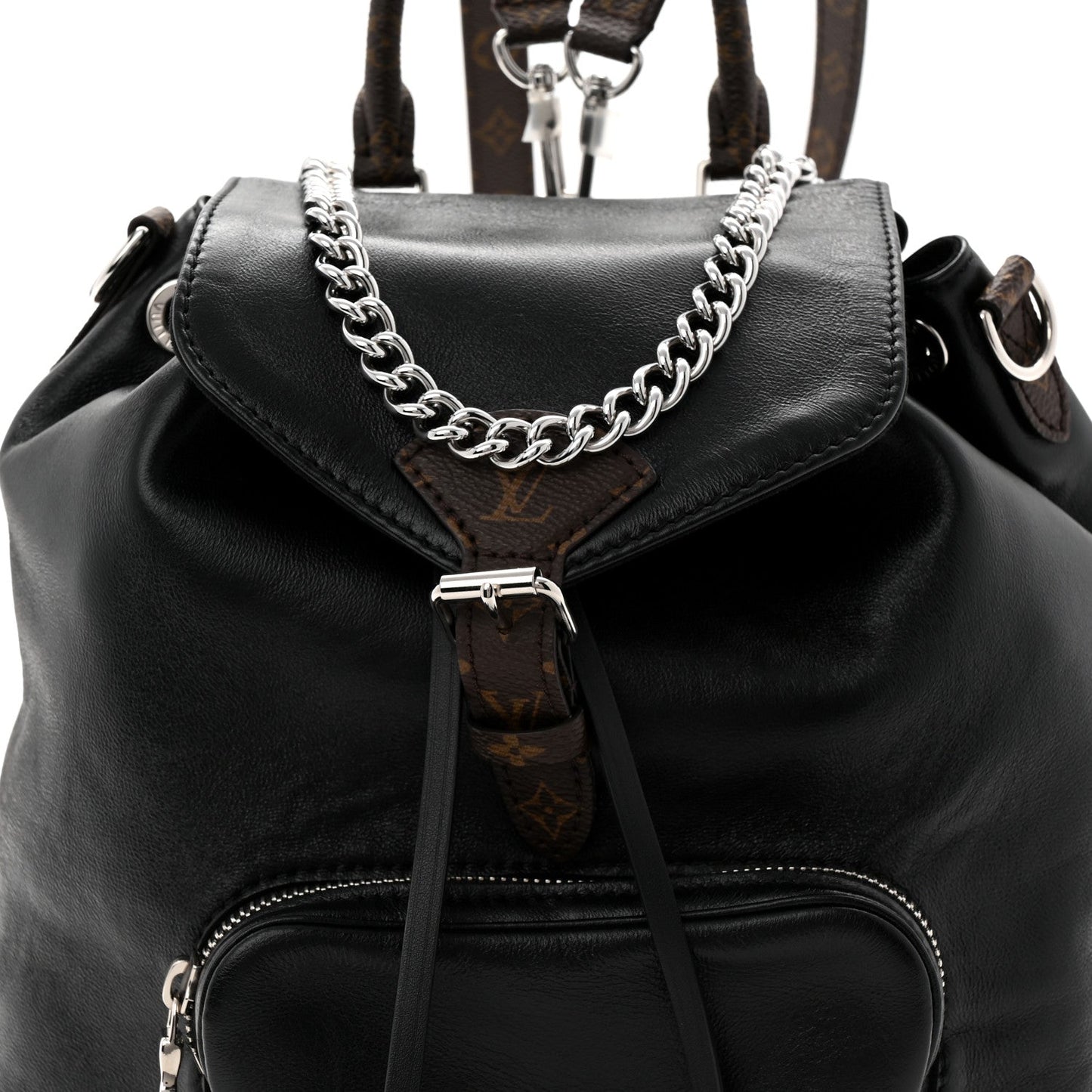 Lambskin Monogram Montsouris Vibe PM Black