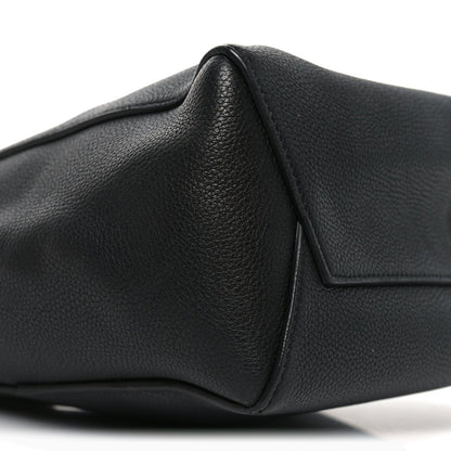 Soft Grained Calfskin Small Sangle Bucket Bag Black