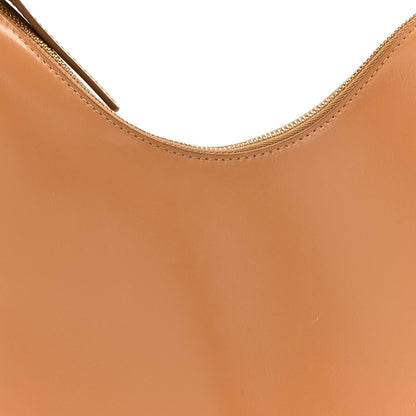 Polished Calfskin Small Soft Candy Shoulder Bag Caramel