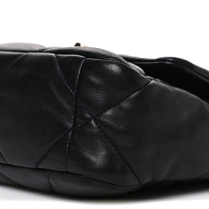 Lambskin Quilted Medium Chanel 19 Flap Black