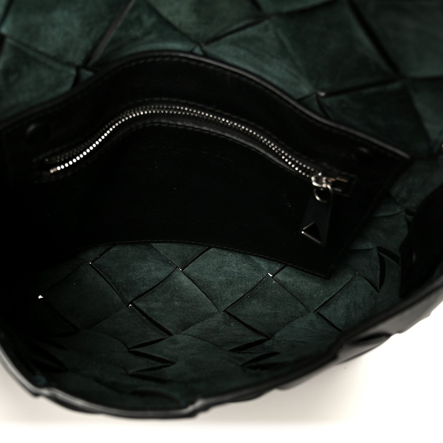Grained Calfskin Intreccio Small Diago Crossbody Bag Black