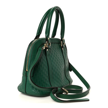 Soft Microguccissima Mini Dome Bag Emerald