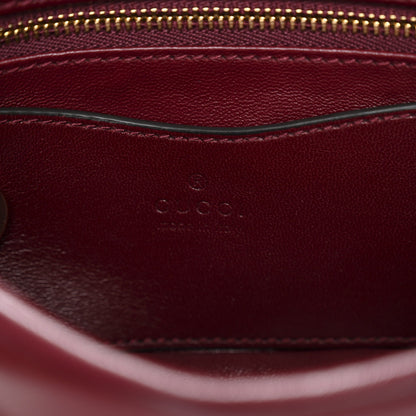 Lambskin Mini GG Milano Top Handle Shoulder Bag Rosso Ancora