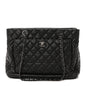 Caviar Quilted Shopping Tote Black