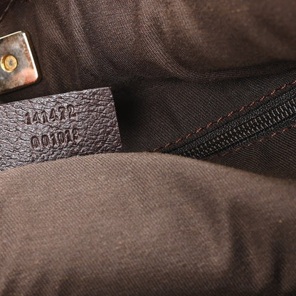 Monogram Large Abbey Tote Dark Brown
