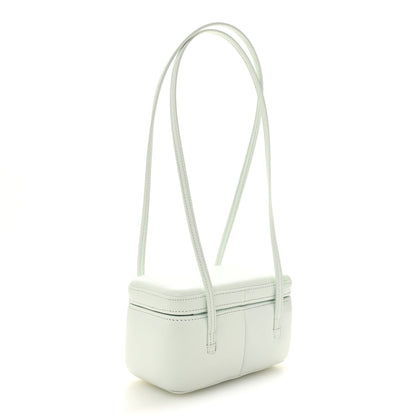 Shiny Caviar Preppy Coco Long Vanity With Strap Light Blue