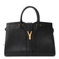 Textured Calfskin Medium Cabas ChYc Black