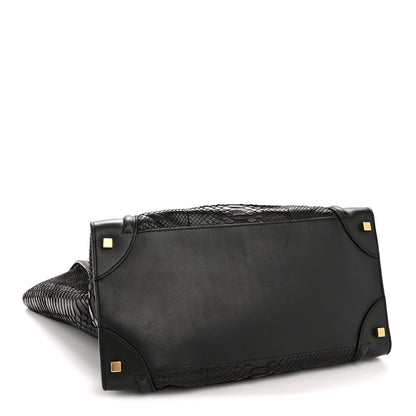 Snakeskin Large Luggage Black
