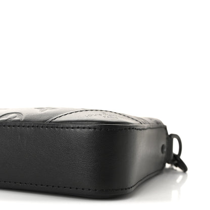 Calfskin Monogram Shadow Duo Messenger Black