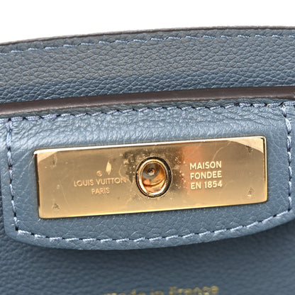 Grained Calfskin Steamer MM Blue