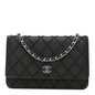 Calfskin Whipstitch Wallet On Chain WOC Black