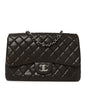 Caviar Quilted Jumbo Single Flap Dark Brown