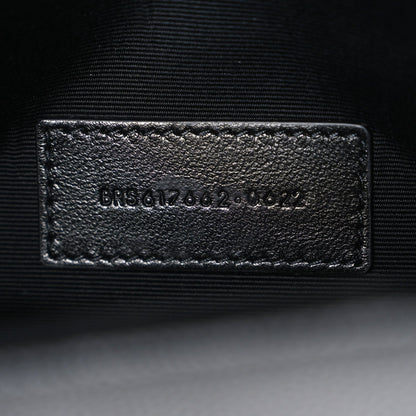 Grain De Poudre Matelasse Chevron Monogram Monochrome Envelope Clutch Black